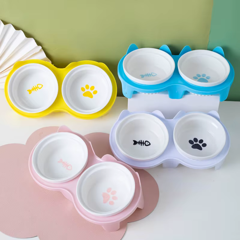 Comedero elevado para gatos – cuencos cerámicos antisalpicaduras - imagen 5