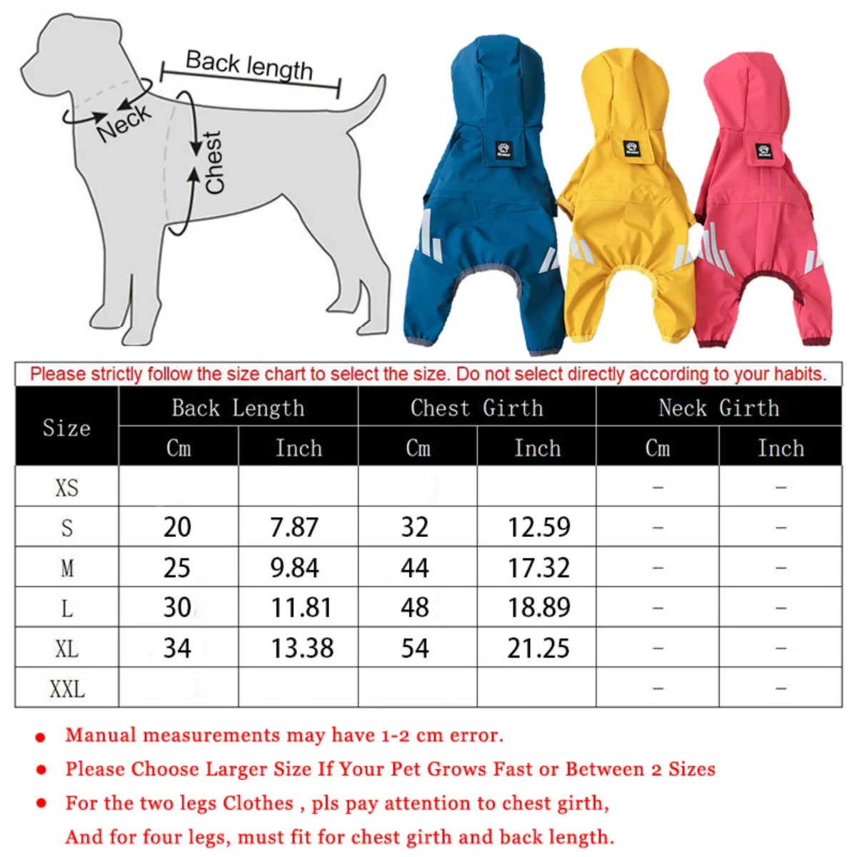 Chubasquero impermeable para perros pequeños con capucha