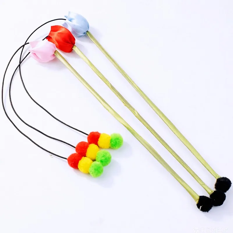Varita con borlas para gatos