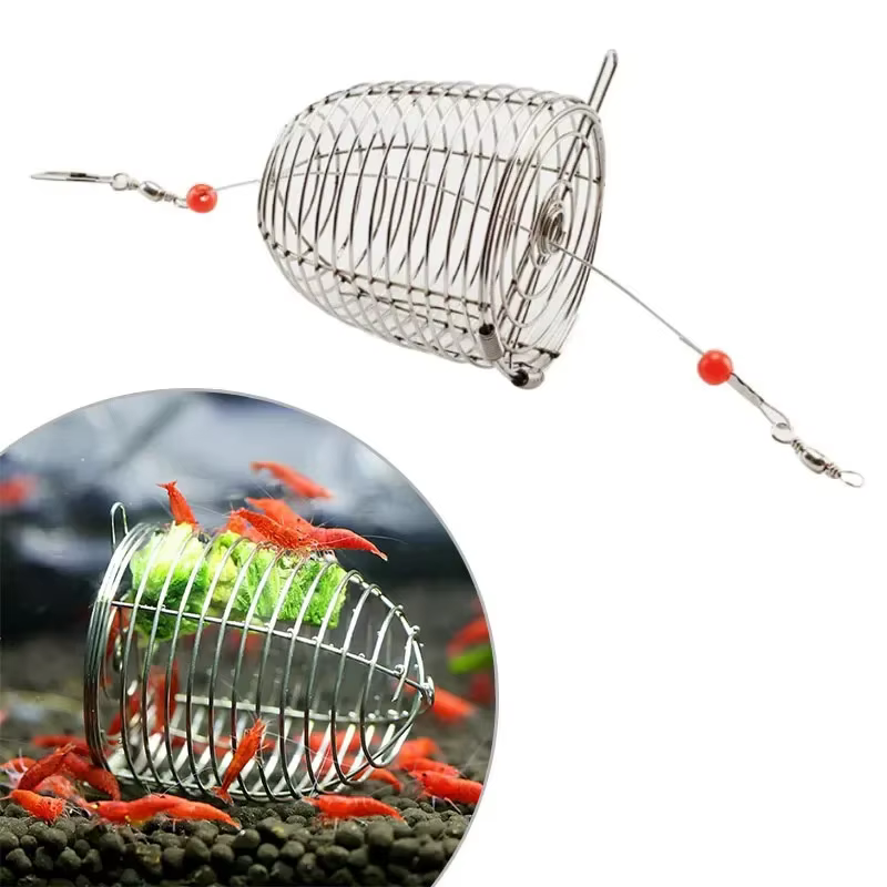 Plato de alimentación para camarones de acero inoxidable con cuenco - imagen 3