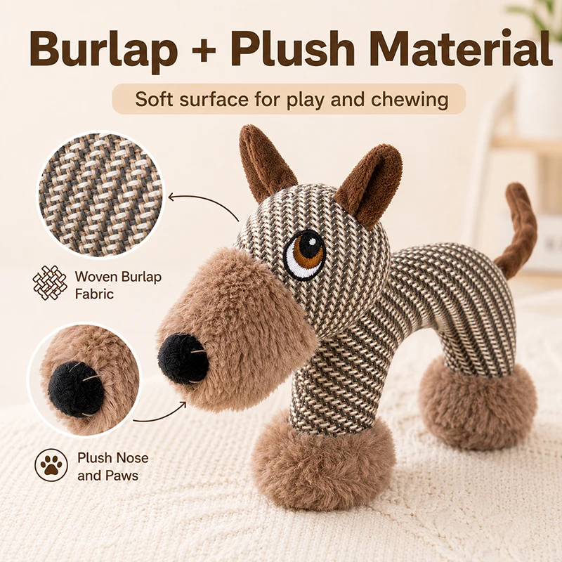 Juguete de peluche con sonido para perros, elefante o mono - imagen 2