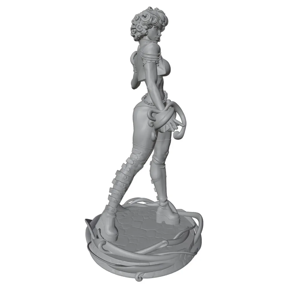 Figura resina personaje femenino pelo corto para pintar y colección - imagen 5