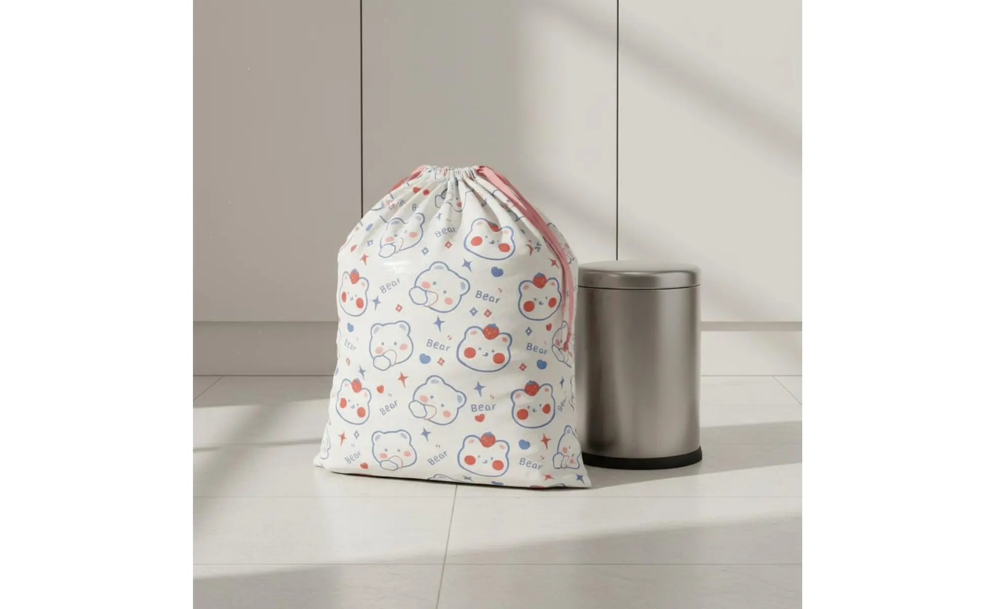 Bolsa de basura con cordón impresa, uso doméstico