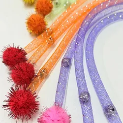 Varita interactiva para gatos con resorte, bola y campana