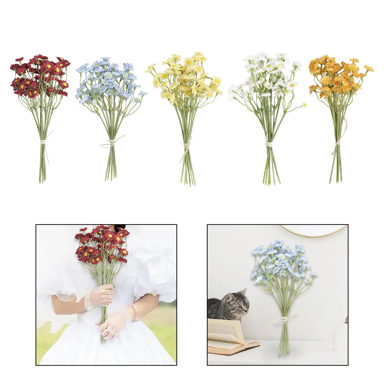 Ramo de Manzanillas Artificiales – Centro de Mesa Decorativo para Bodas - imagen 4