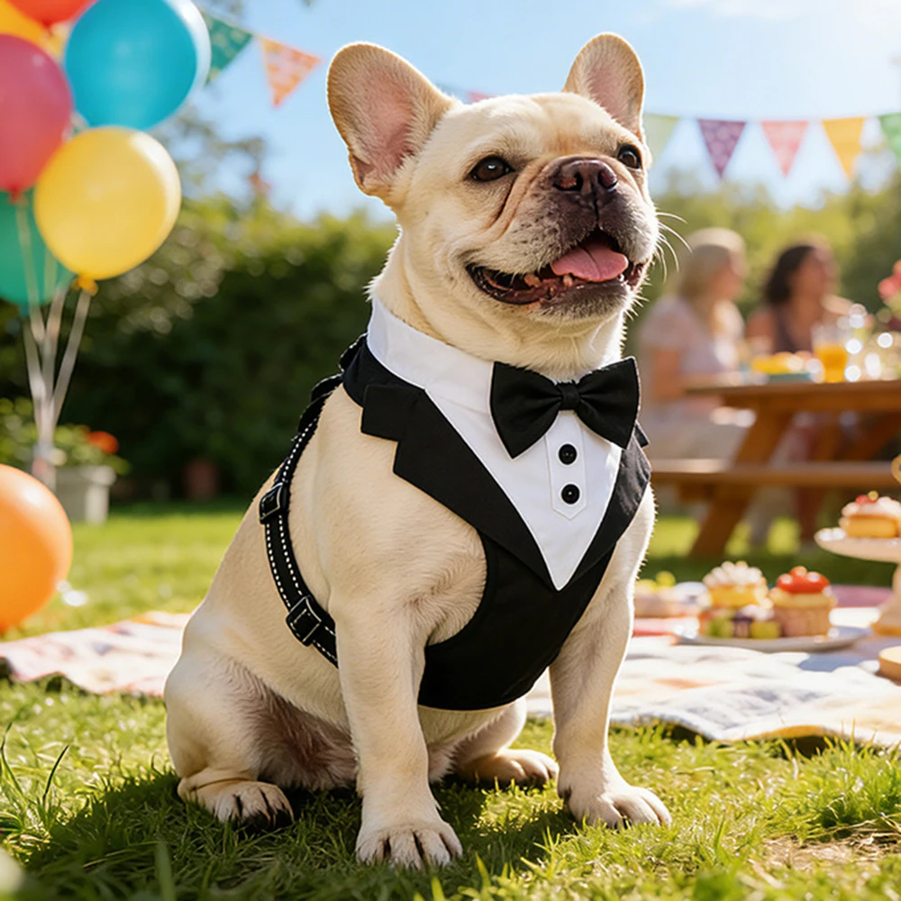 Disfraz Bulldog Francés para perros: traje caballero para fiesta - imagen 5