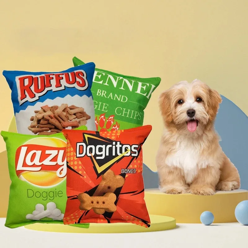 Juguete Mordedor para Perros con Forma de Patatas Fritas – Limpia Dientes