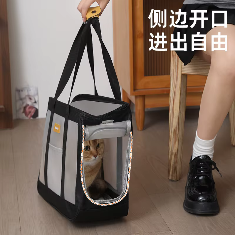 Bolsa de transporte portátil para perros pequeños con malla - imagen 2