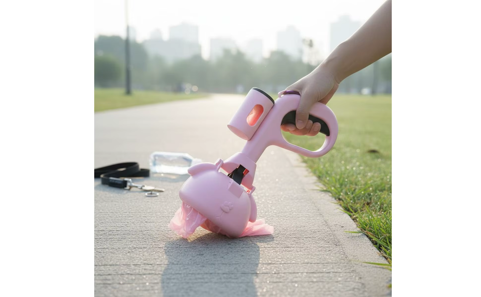Recogedor de excrementos con diseño ergonómico