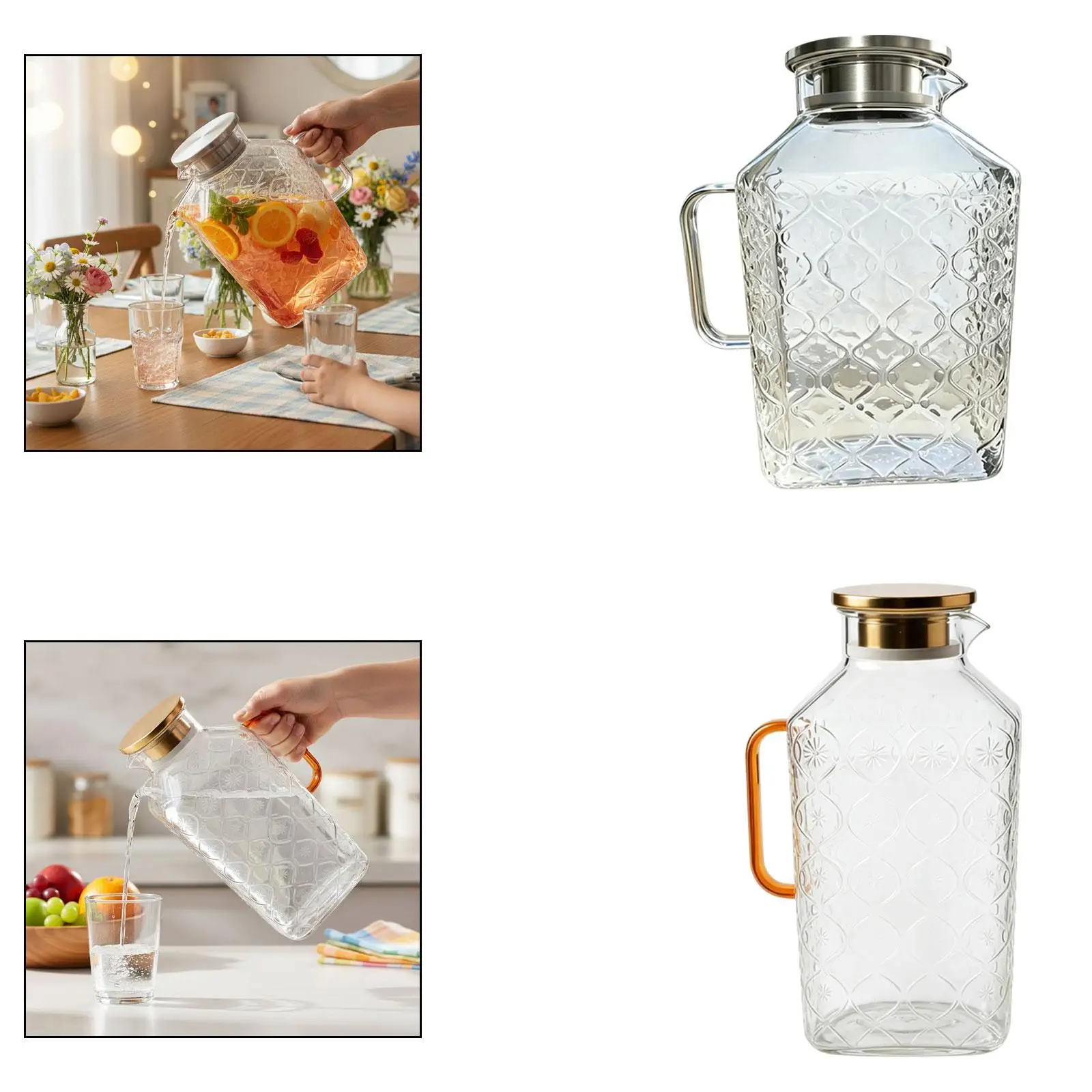Jarra de agua de vidrio con tapa para gatos y perros - imagen 4