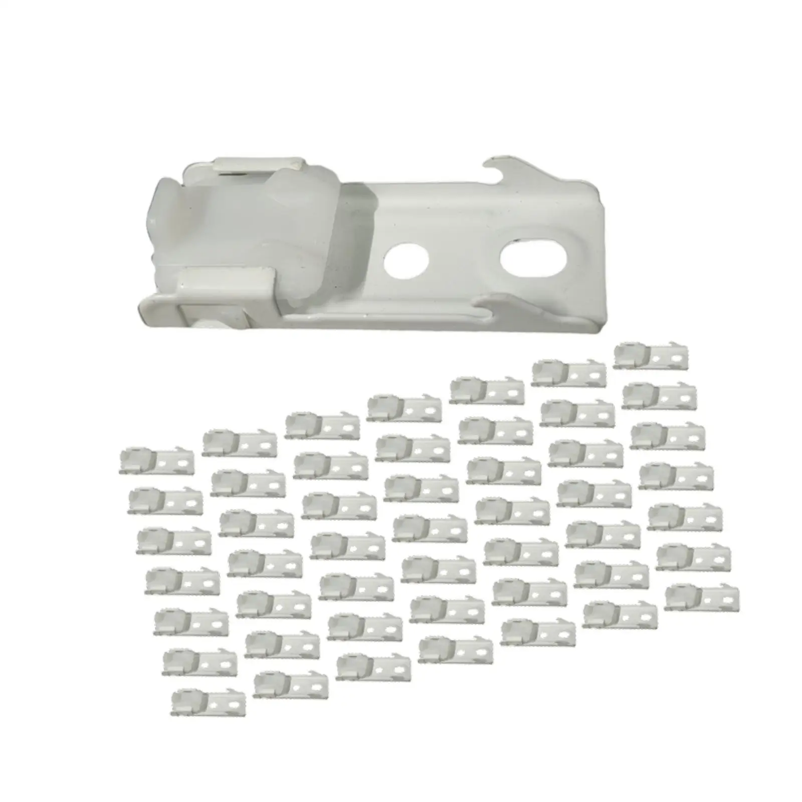Soporte riel cortina blanco hierro – Compatible 18-20mm - imagen 2