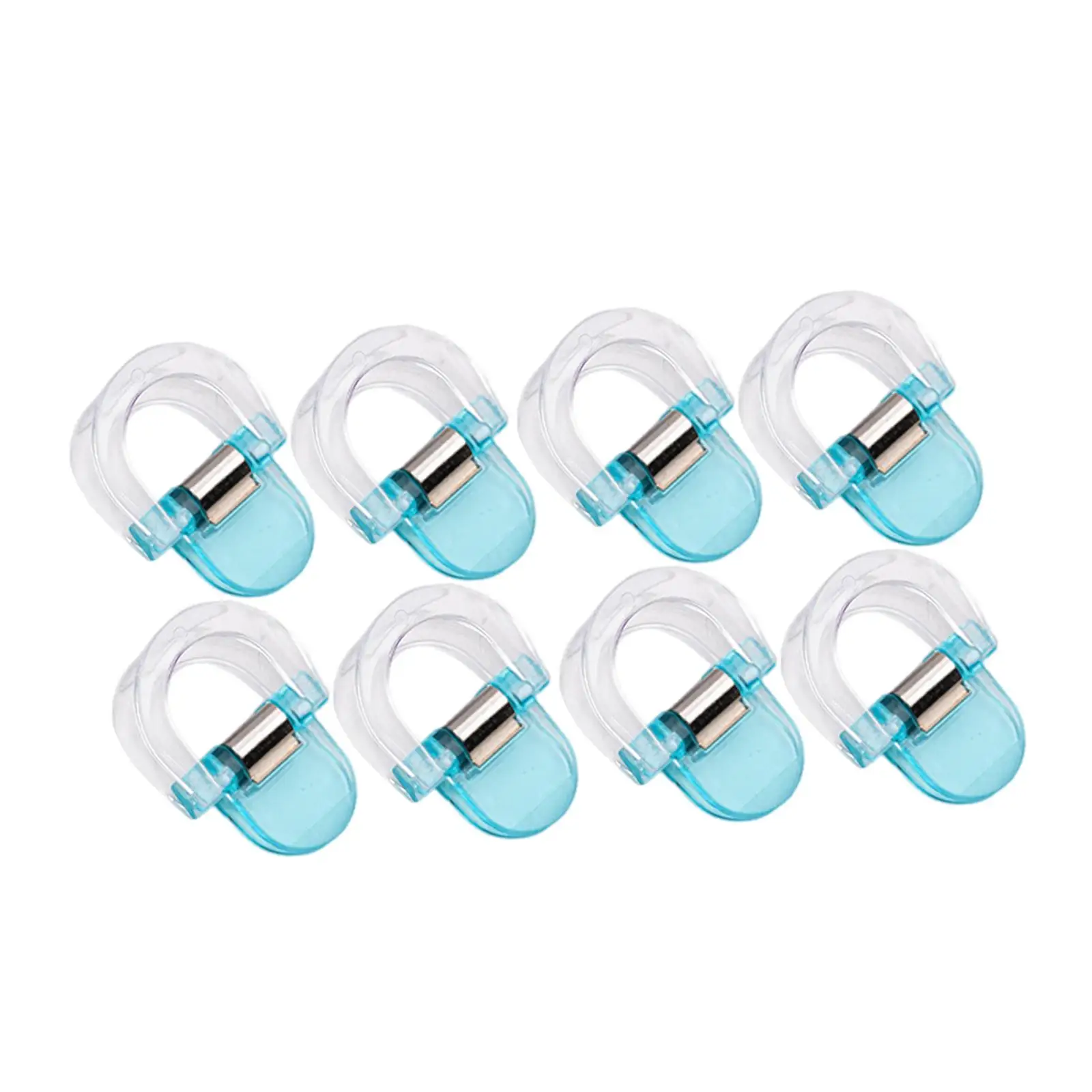 Clips ajustadores para pantalones – Abrazaderas elásticas para puños y ropa azul - imagen 3