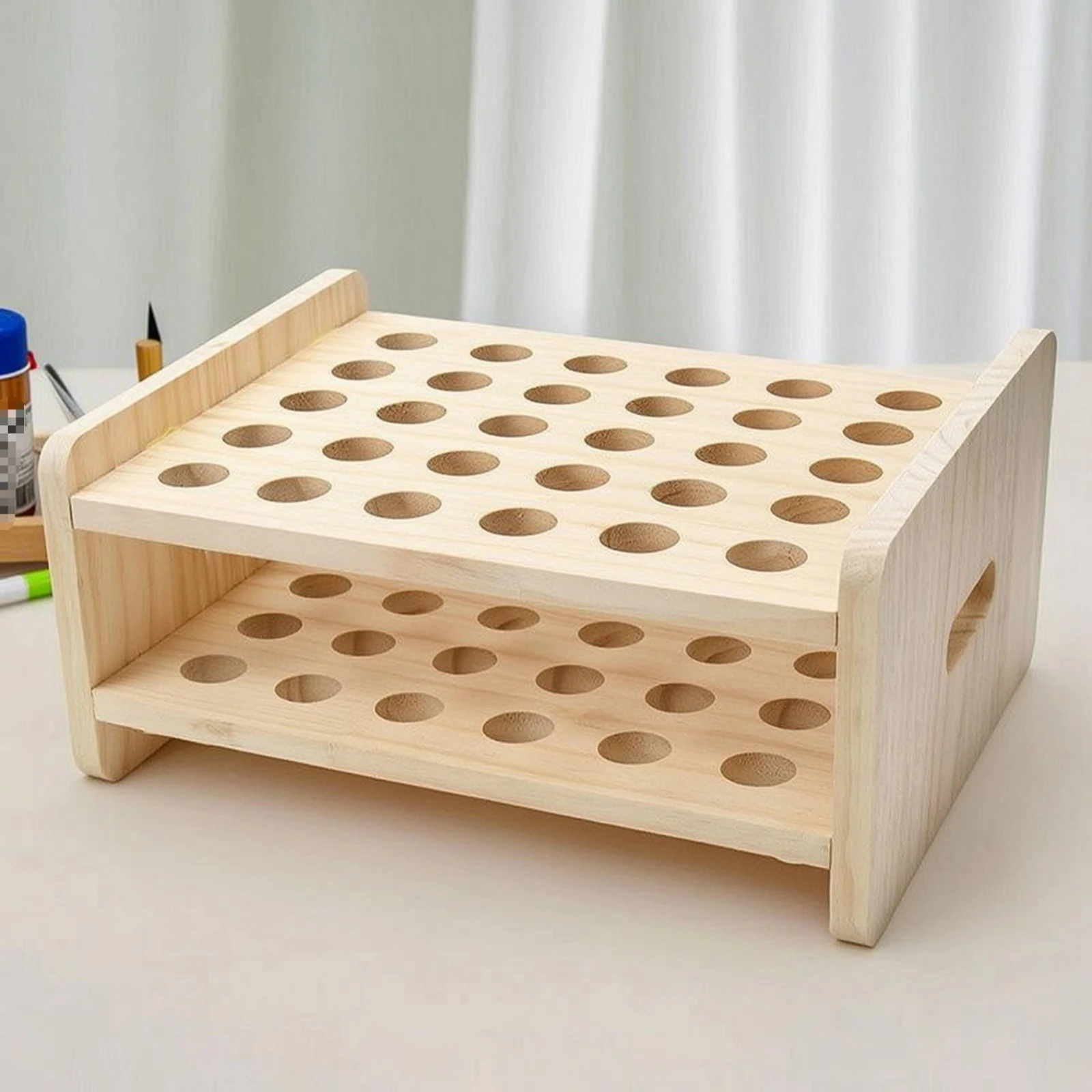 Organizador Madera para Tijeras de Peluquería Pet – Doble Nivel - imagen 2