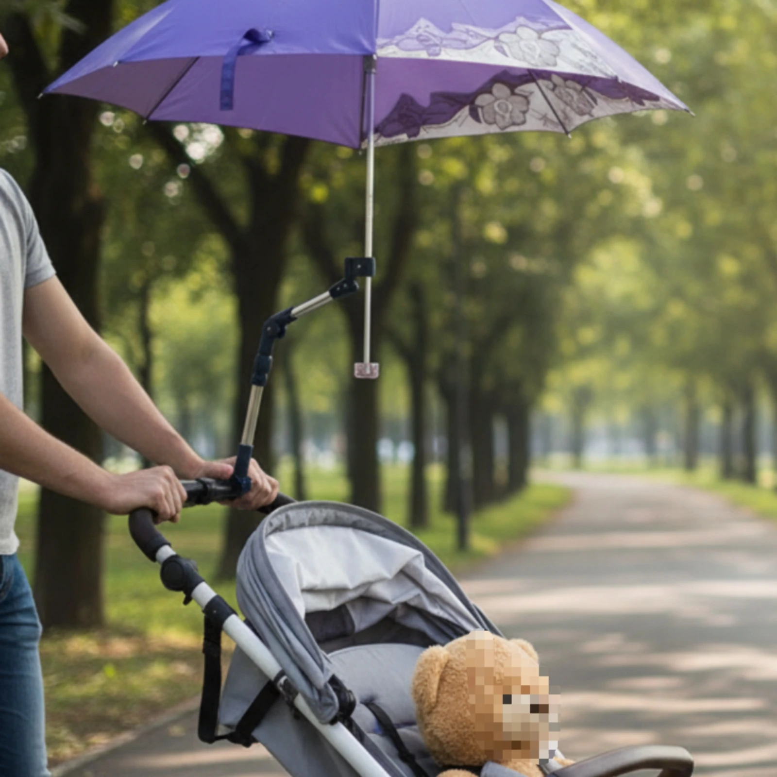 Soporte sombrilla bicicleta eléctrica, lluvia para paseo con perro - imagen 3