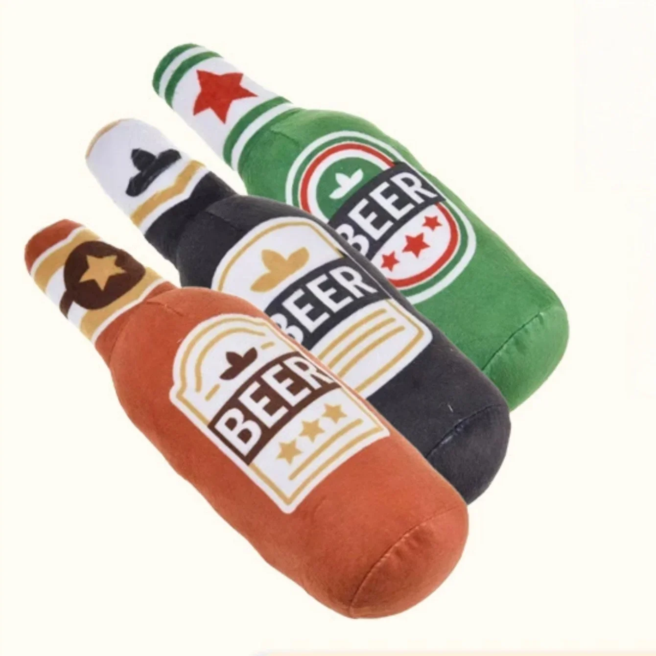 Juguete para perros de peluche botella de cerveza con sonido - imagen 5