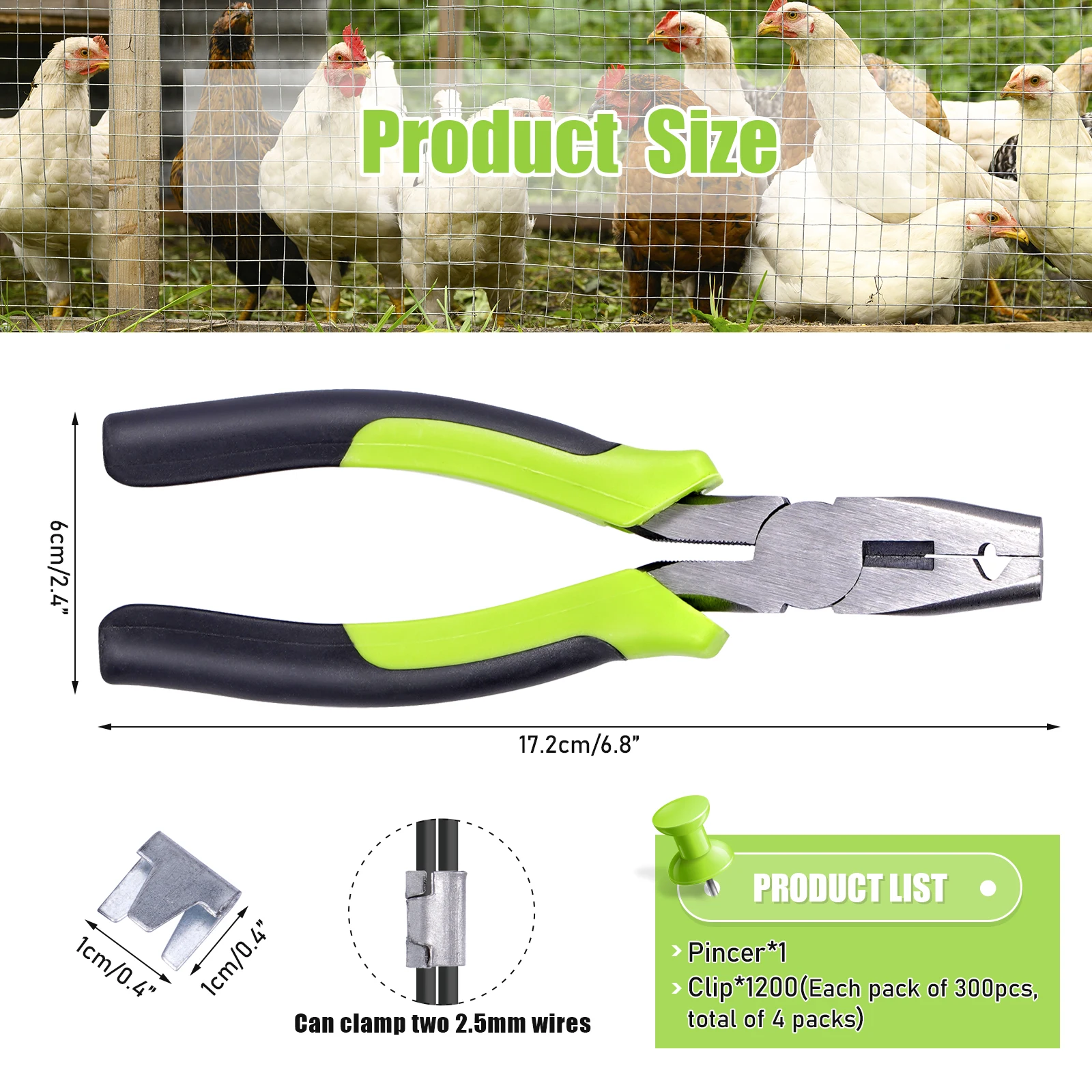 Alicates para fijar hebillas en jaulas de perro de acero inoxidable - imagen 4