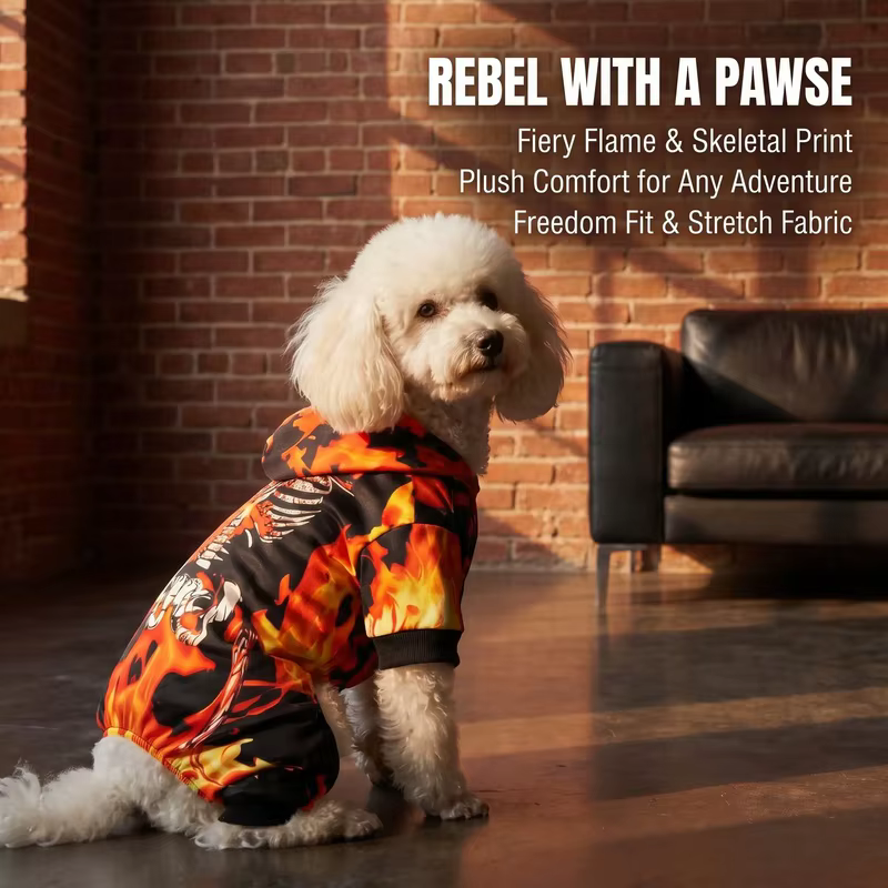 Pijama Calavera de Halloween para Gato y Perro - imagen 2