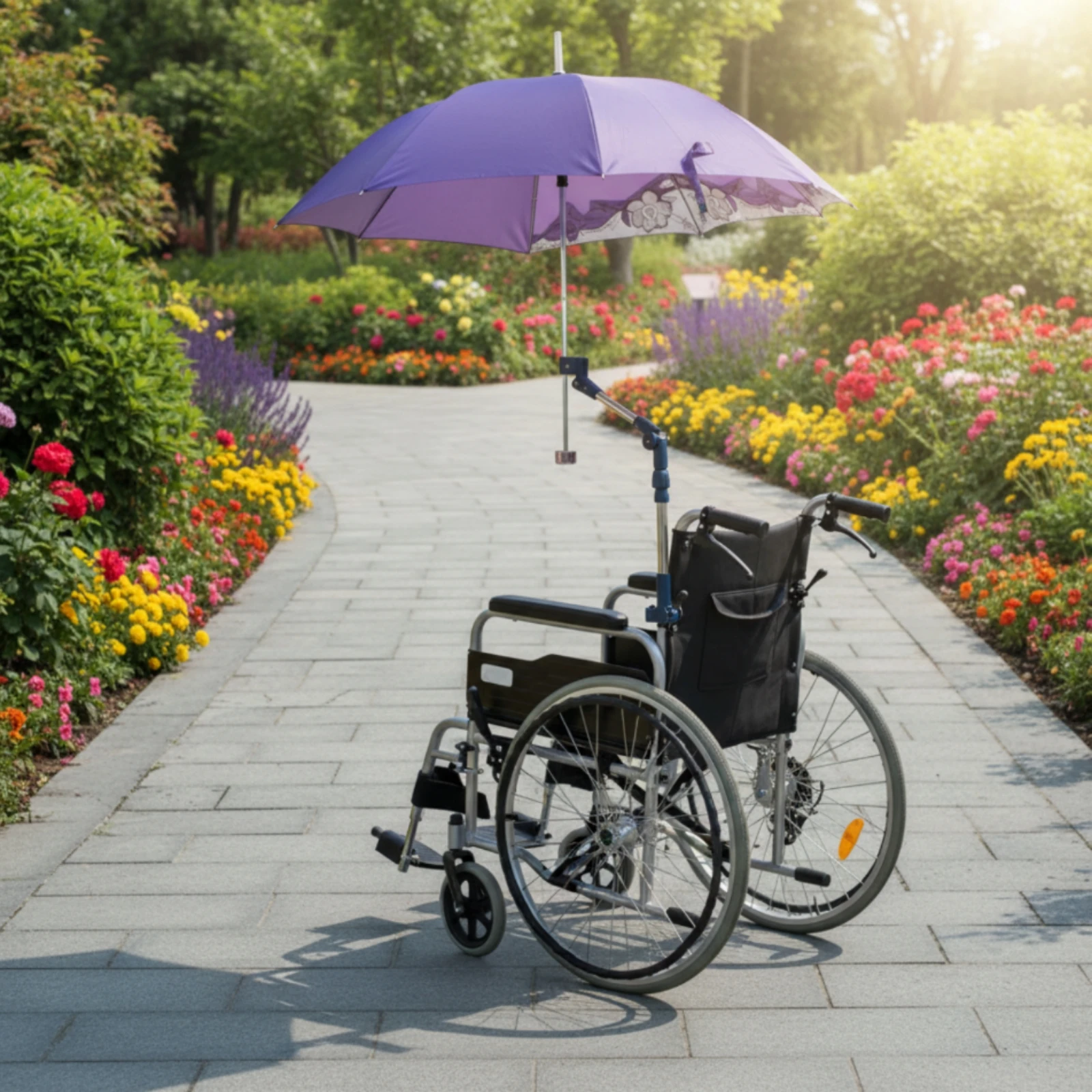 Soporte sombrilla bicicleta eléctrica, lluvia para paseo con perro - imagen 4