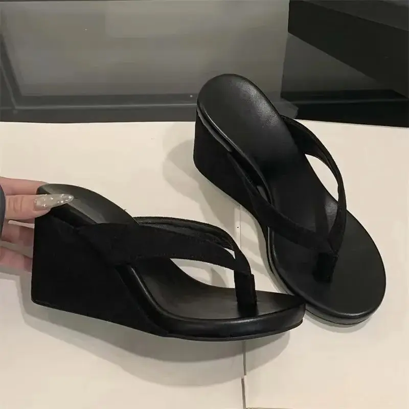 Sandalias Mujer Estampado Leopardo Verano – Chanclas Plataforma Tacón - imagen 2