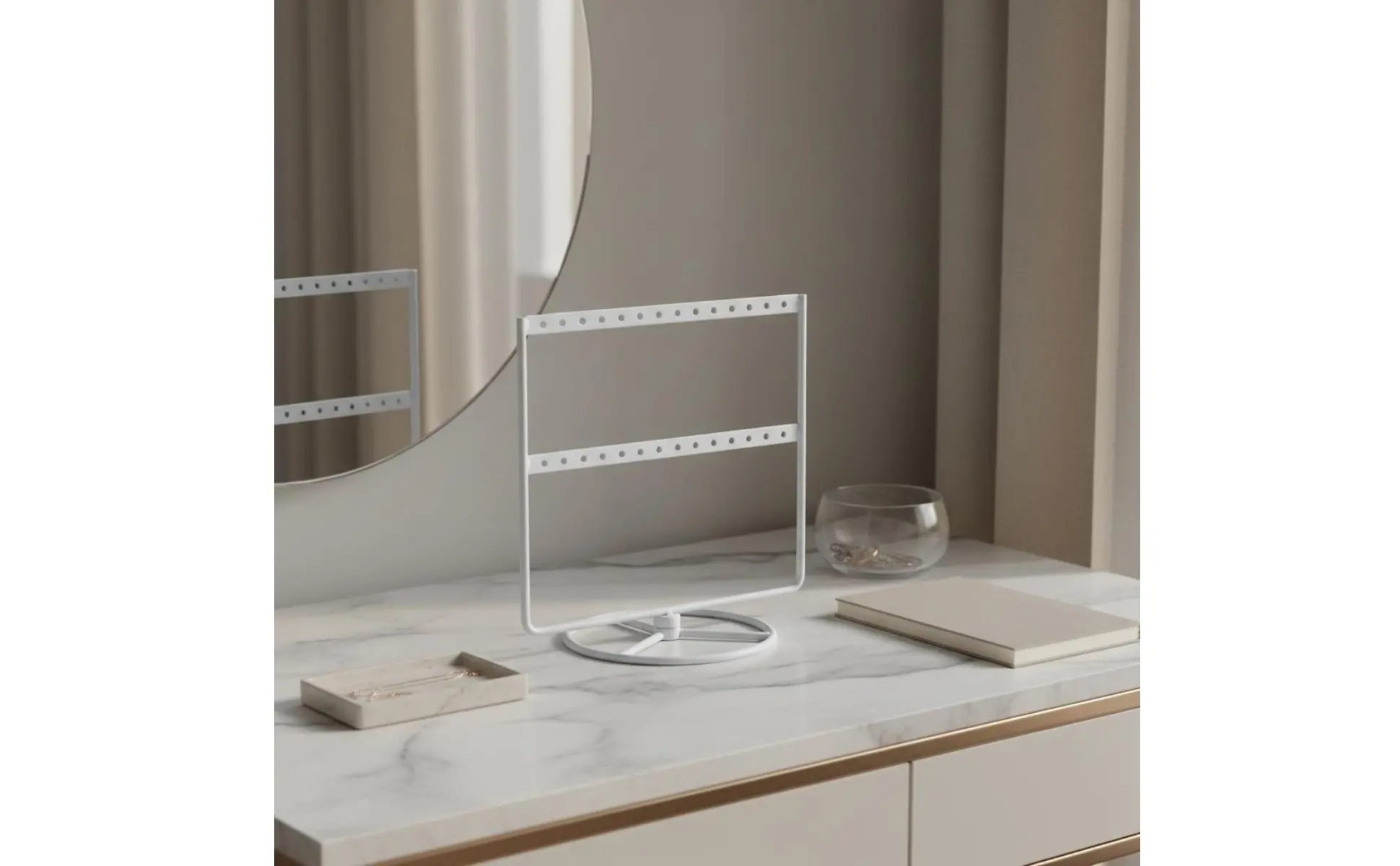 Organizador de joyas de sobremesa con niveles