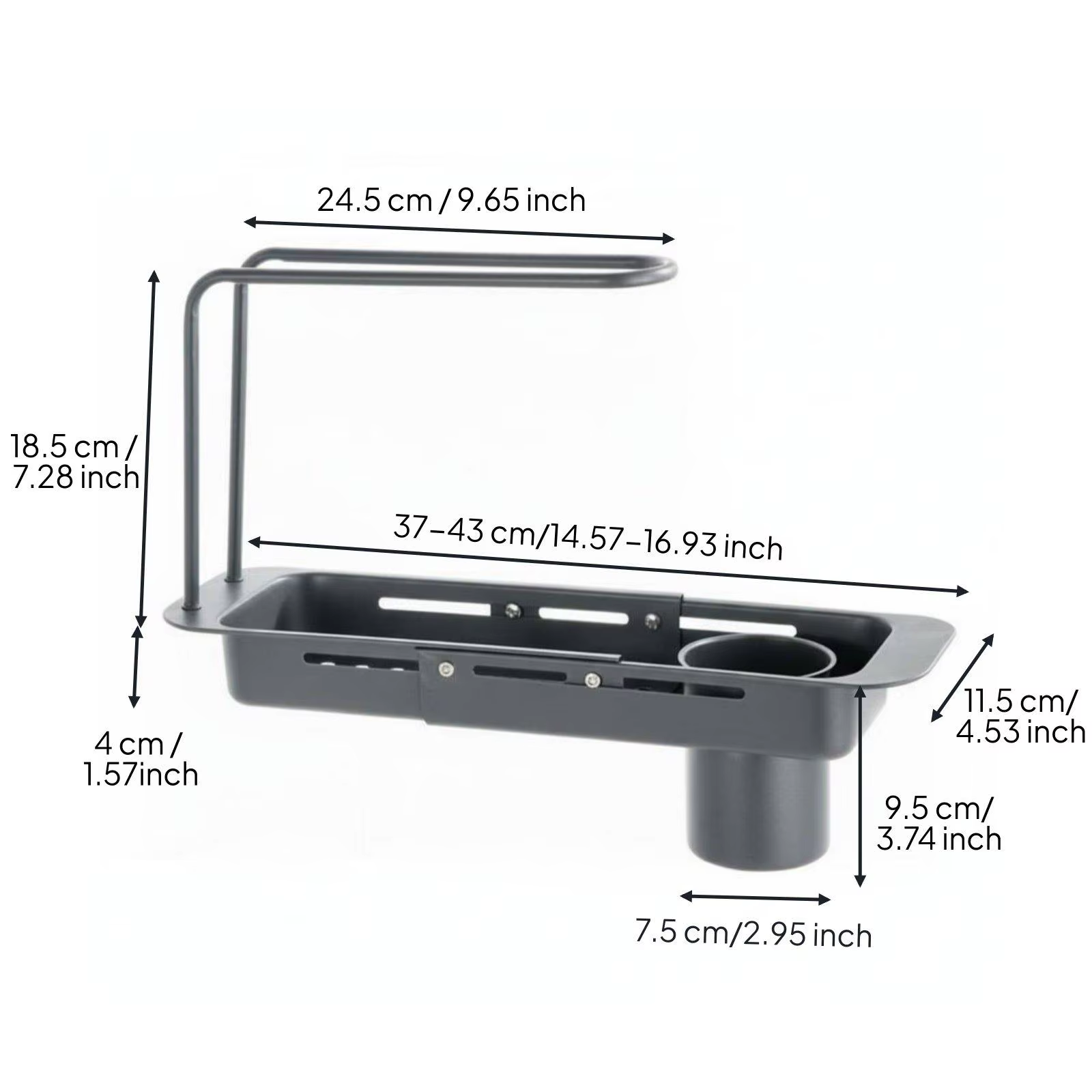 Organizador fregadero telescópico extensible secado rápido - imagen 4
