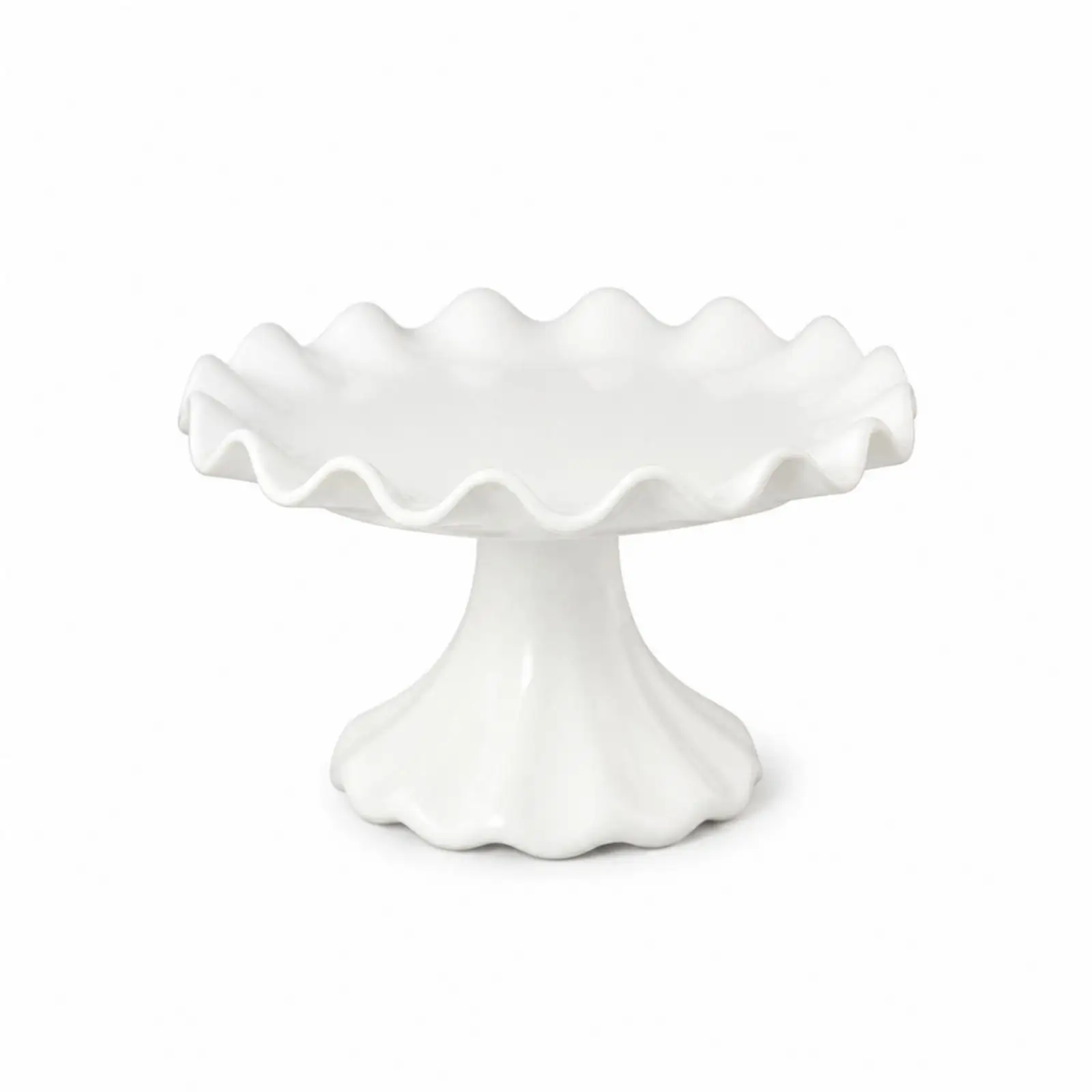 Soporte pastel blanco cerámico – Pedestal para tartas y postres - imagen 2