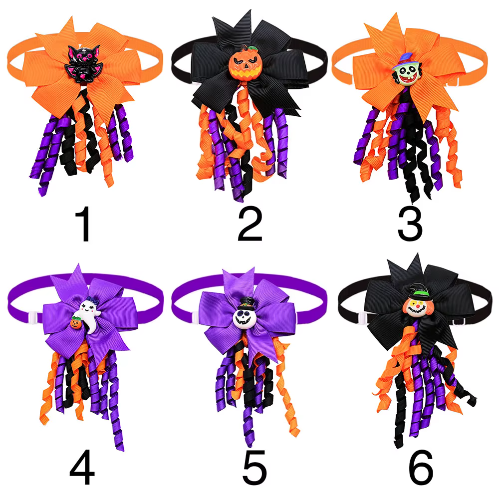 Lazos de Halloween ajustables para perros: adorno de fiesta cartoon - imagen 4