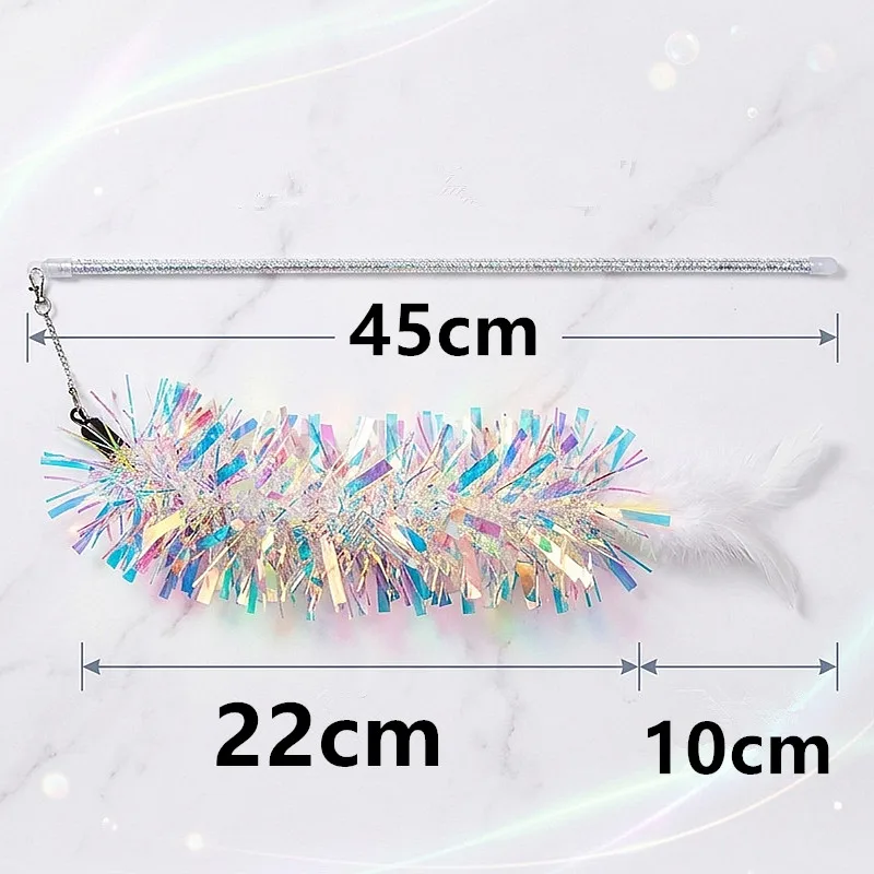 Varita de plumas interactiva para gatos