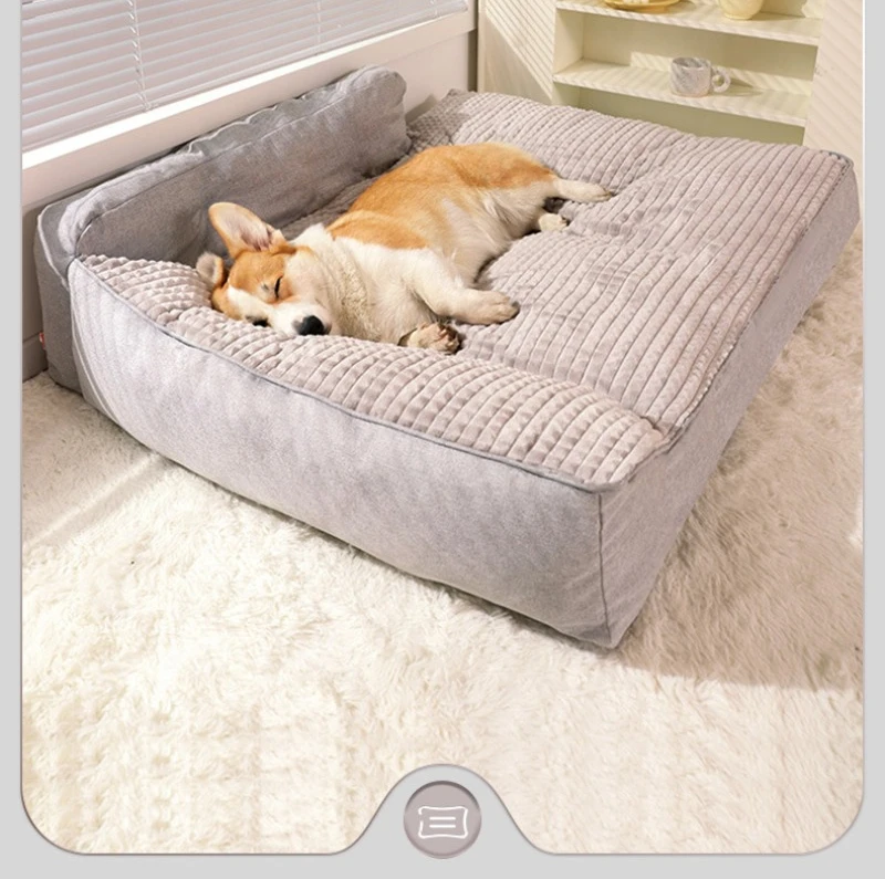 Cama de lujo para perros con tejido de felpa suave
