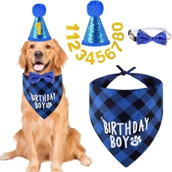 Pañuelo bandana triangular de cumpleaños para perros y gatos