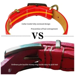 Collar ajustable para perros – Cuero microfibra suave que no enreda el pelo
