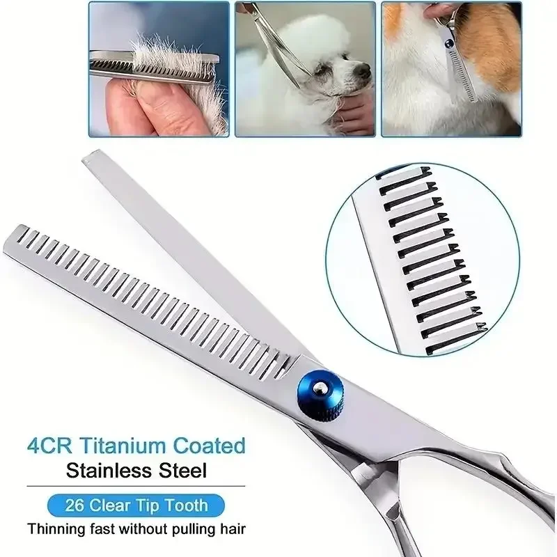 Tijeras de peluquería para perros y gatos de acero inoxidable - imagen 2