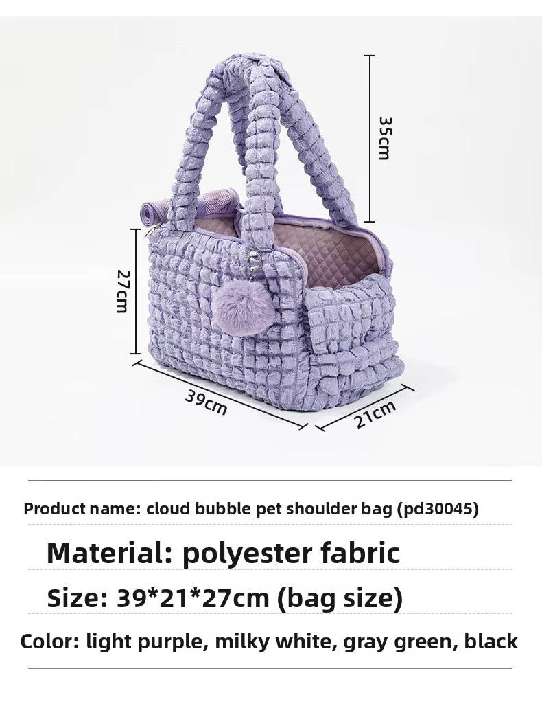 Vista lateral de la mochila transportín para gatos con ventana transparente