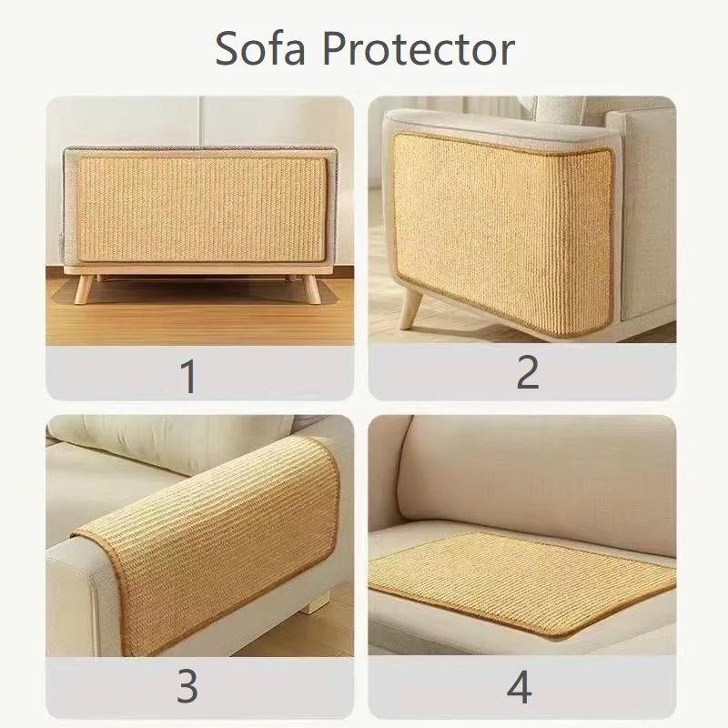 Almohadillas de sisal autoadhesivas para gatos – Rascador para sofá y pared