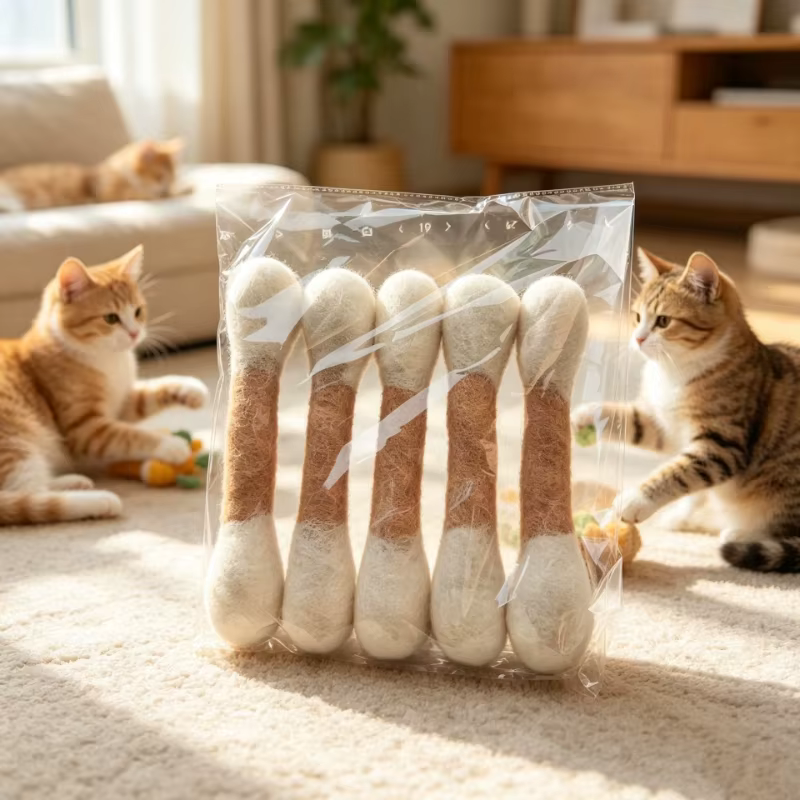 Juguete de palo de algodón para gatos – Mastica y cuida sus - imagen 4