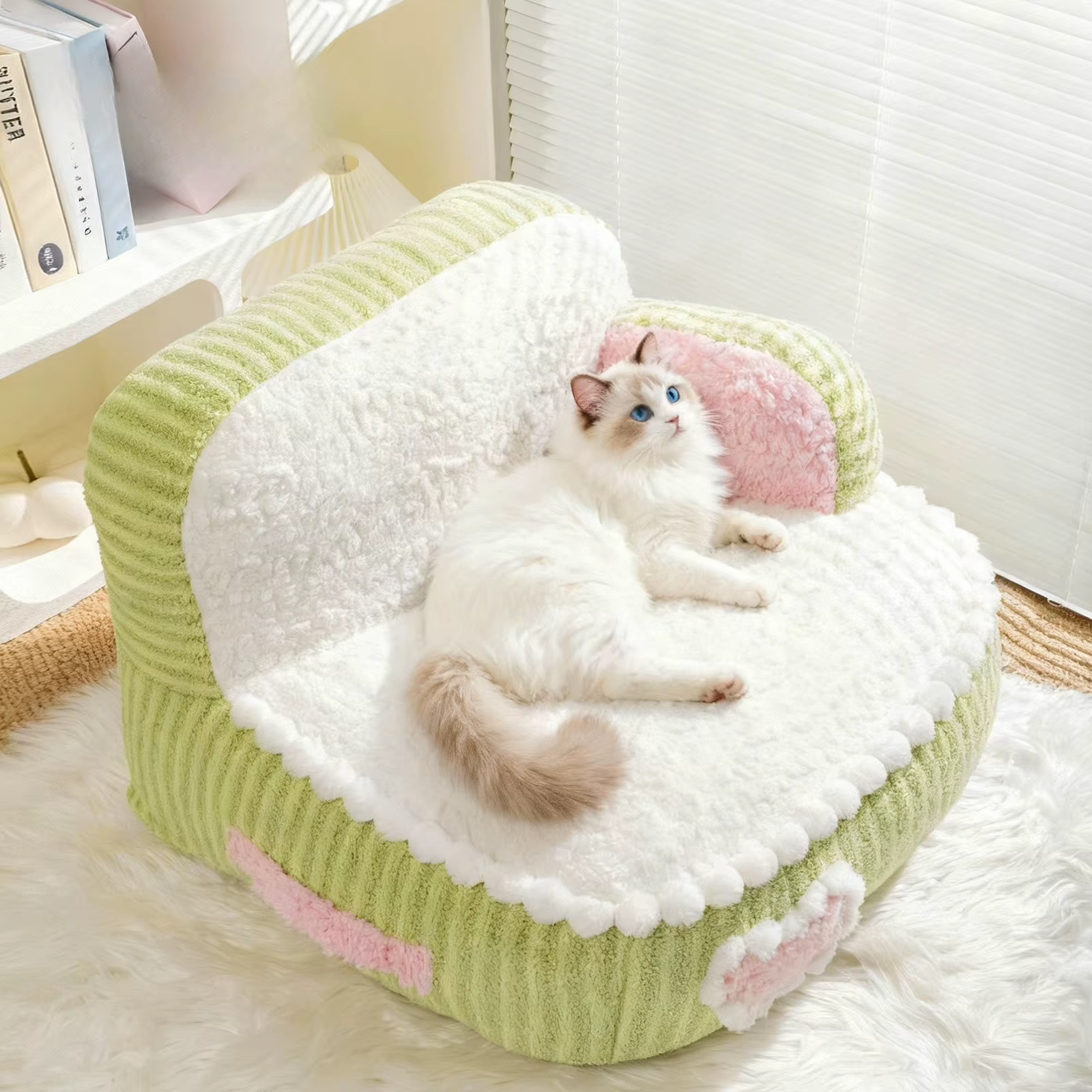 Camita térmica acolchada para gatos y perros pequeños