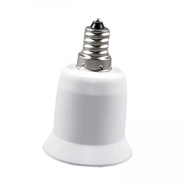 Adaptador Bombilla E12 a E27 – Convertidor Base Lámpara Hogar