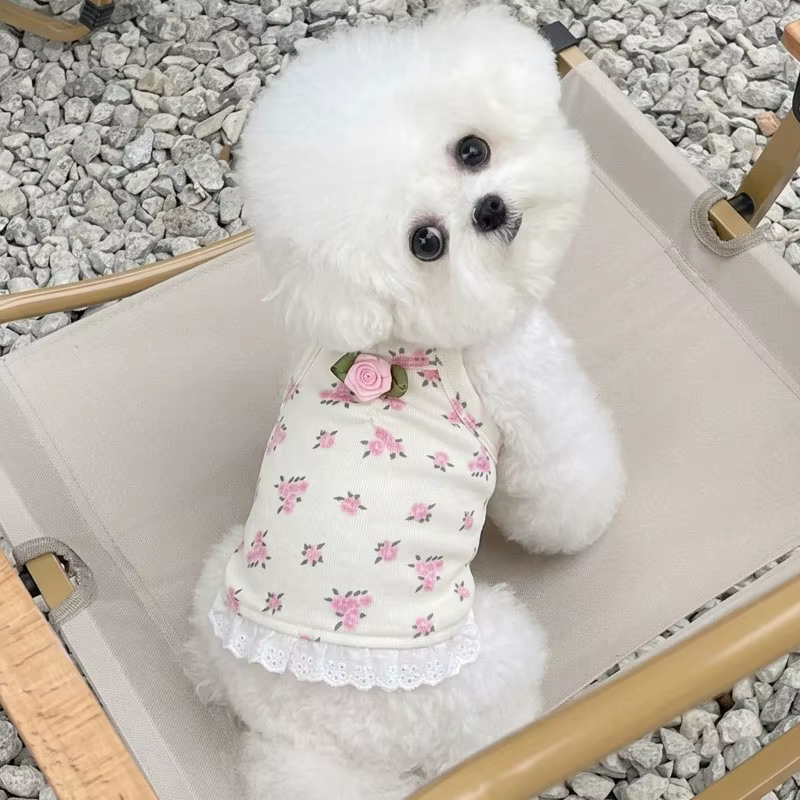 Vestido floral de verano para perros: Chihuahua, Yorkshire y Caniche - imagen 3