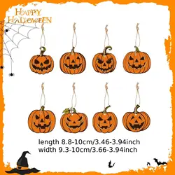 Pack 8 Calabazas Colgantes de Halloween – Adornos de Papel para Fiesta