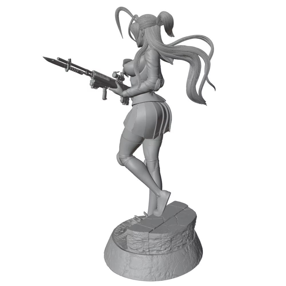 Kit modelo resina guerrera 1/24 75mm 3D DIY sin montar ni pintar - imagen 2
