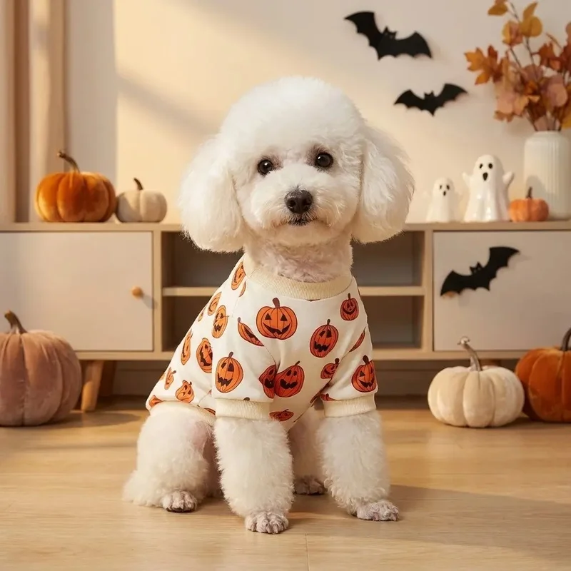Sudadera disfraz Halloween calabaza para perros pequeños y gatos - imagen 4