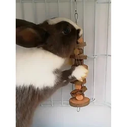 Juguete masticable de madera de manzana para roer hámster y conejo