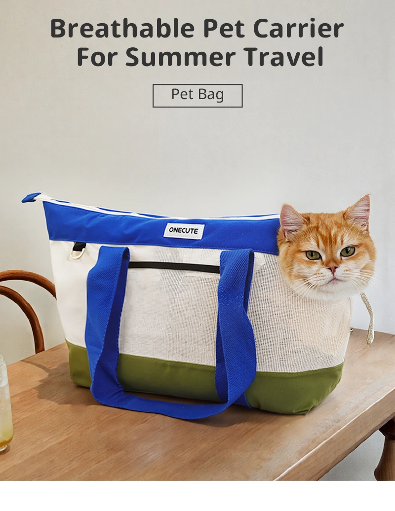 Bolsa de transporte transpirable para gato