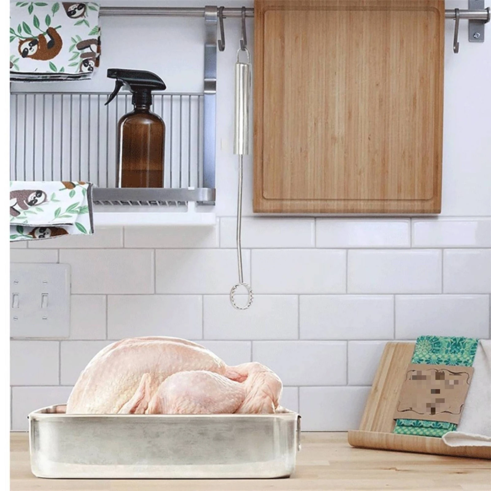 Quitapulmones aves acero inoxidable para dieta BARF perros gatos - imagen 4
