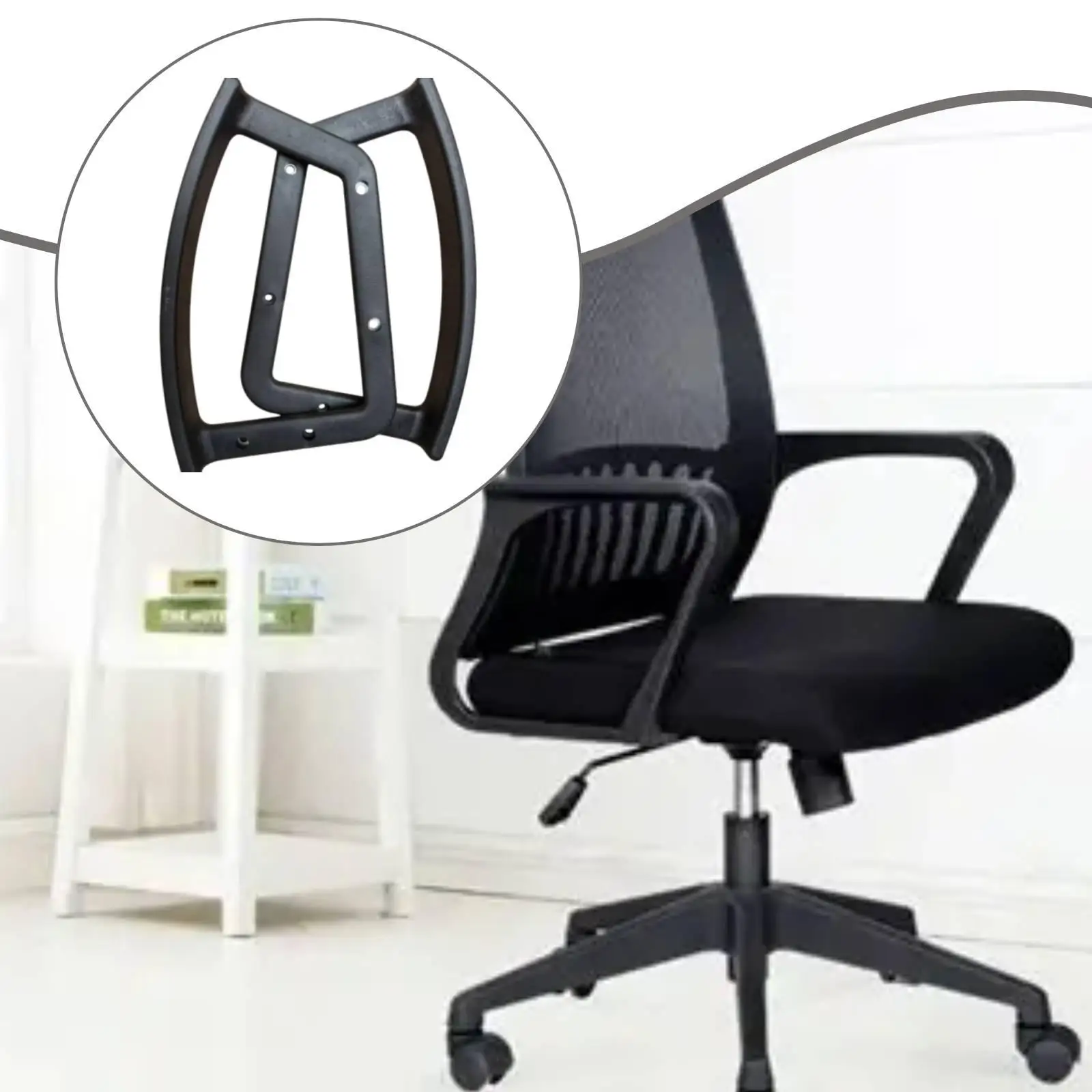 Par de anillos para reposabrazos de silla de oficina: fácil instalación