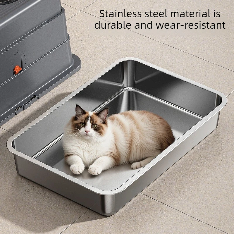 Arenero plegable para gatos, cerrado antisalpicaduras - imagen 5