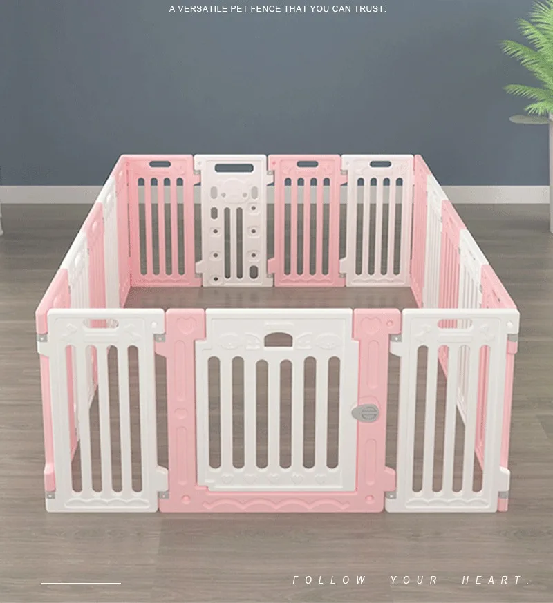 Divisor de valla interior para mascotas en color blanco
