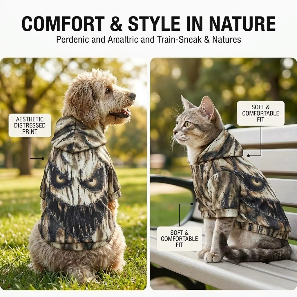 Sudadera con capucha para perros y gatos pequeños
