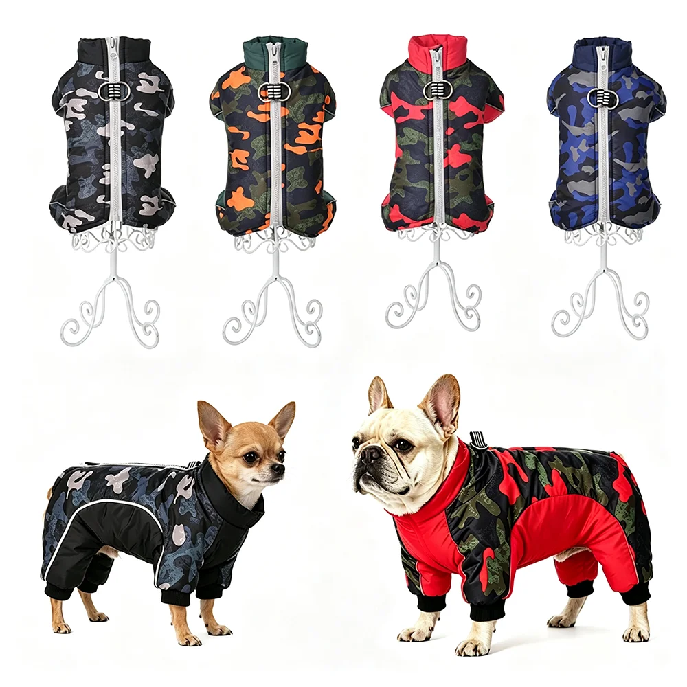 Chaqueta camuflaje impermeable invierno bulldog francés perros pequeños medianos - imagen 5