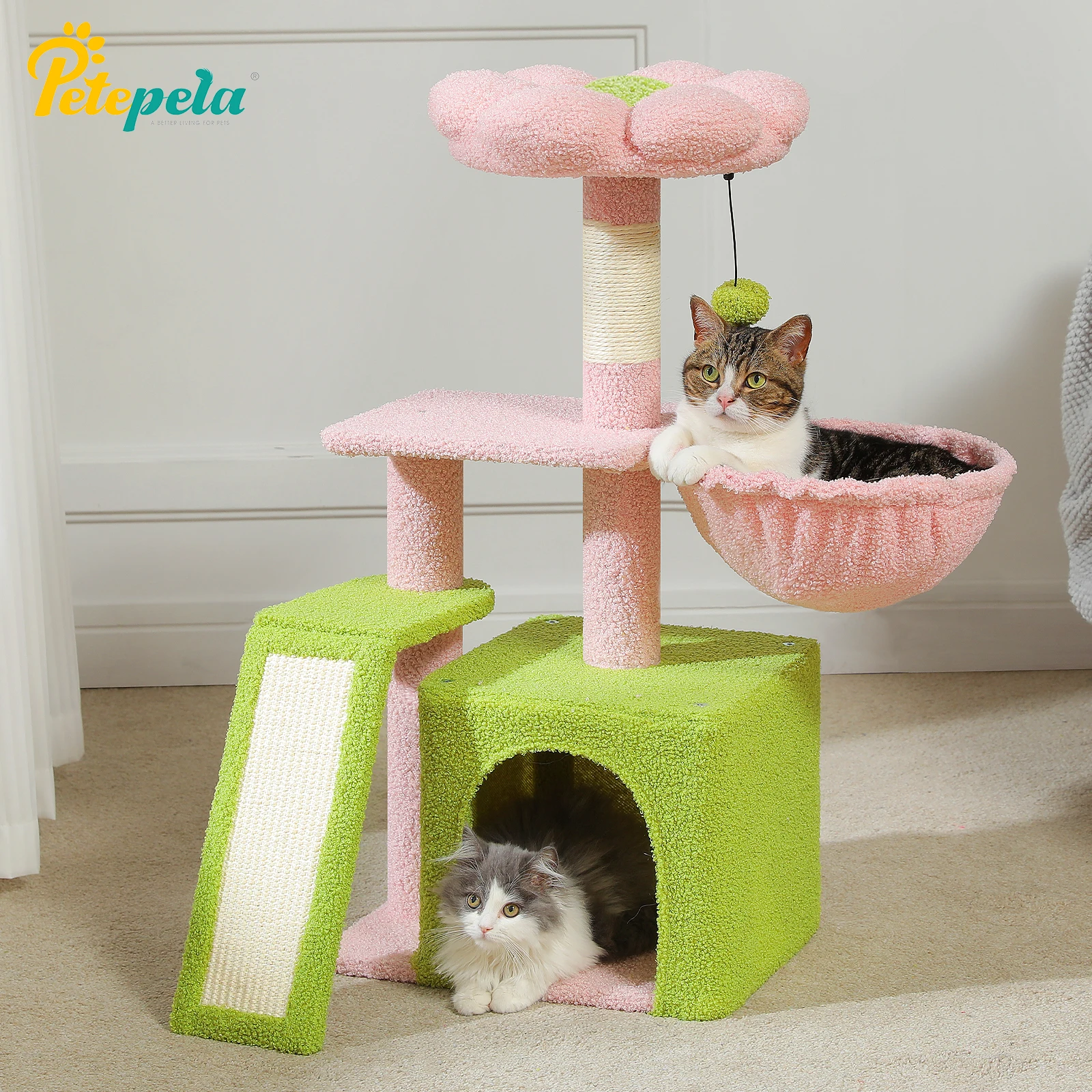 hamaca y percha del árbol para gatos